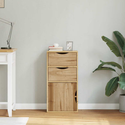 Bijzetkast met lades 40x24x79 cm massief grenenhout