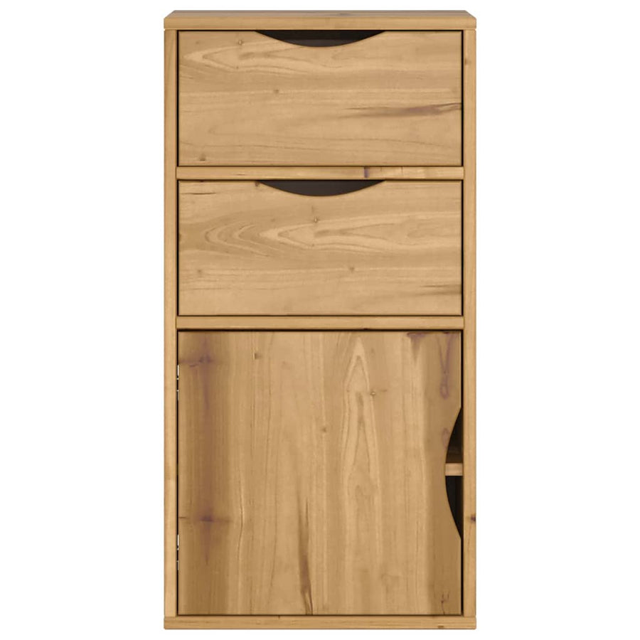 Bijzetkast met lades ODDA 40x24x79 cm massief grenenhout