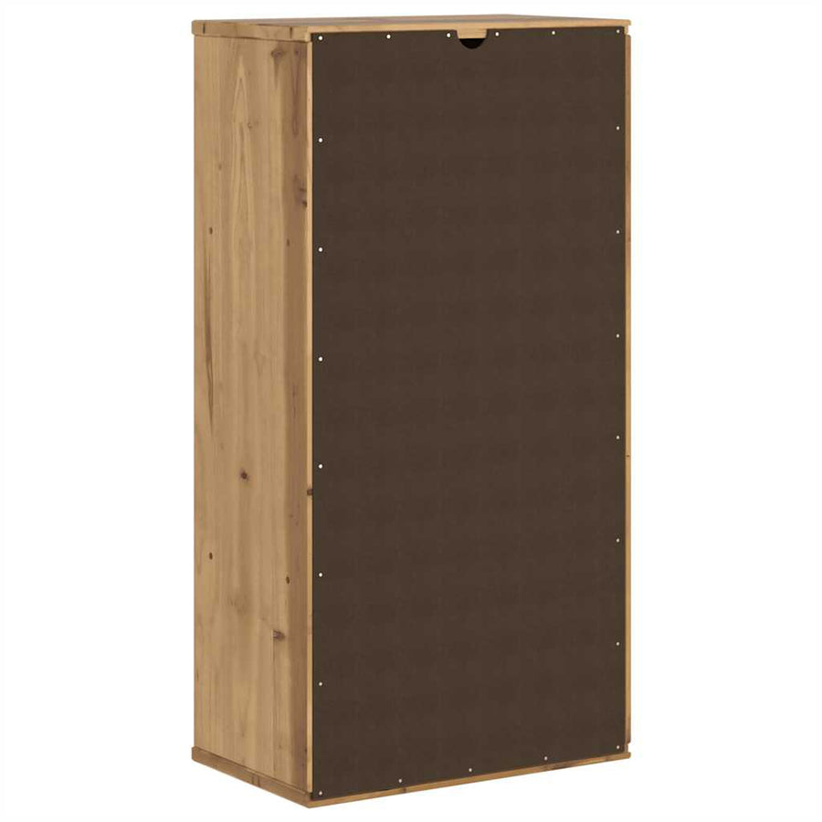Bijzetkast met lade ODDA 40x24x79 cm massief grenenhout