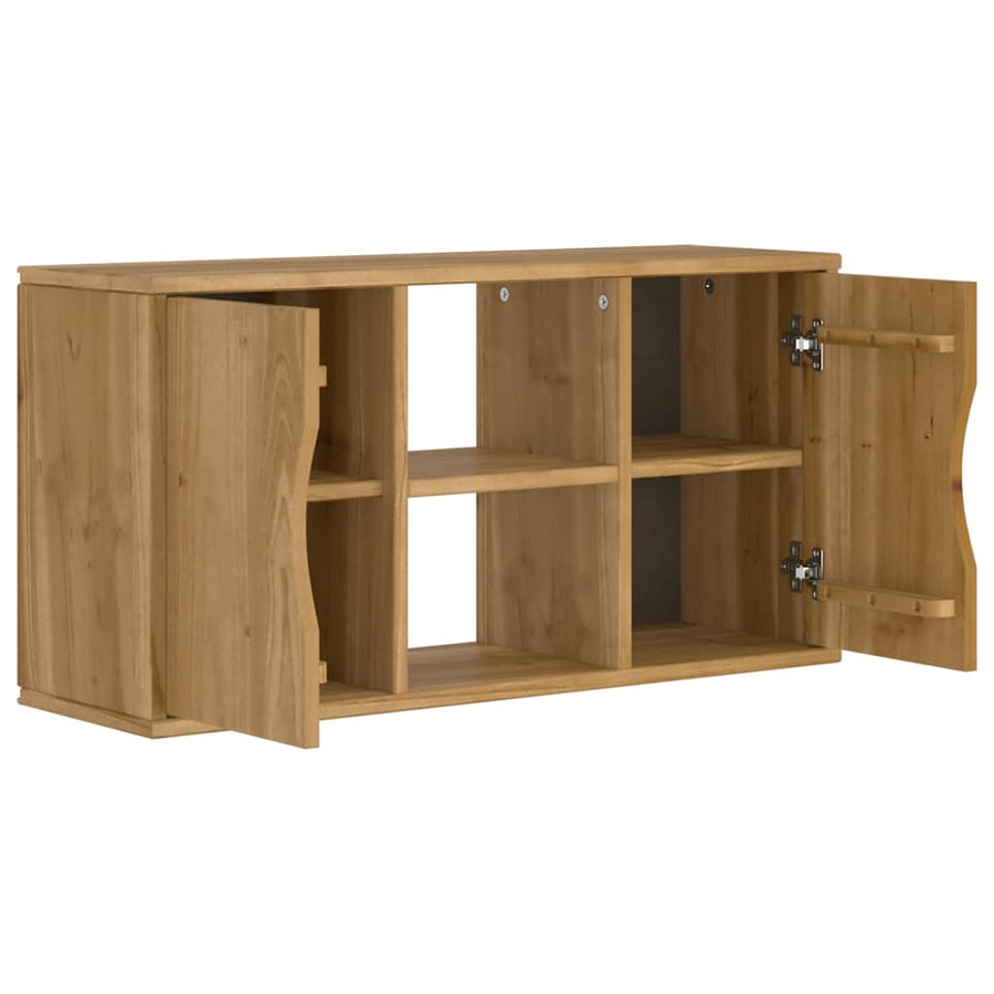 Tv-meubel ODDA 79x24x40 cm massief grenenhout