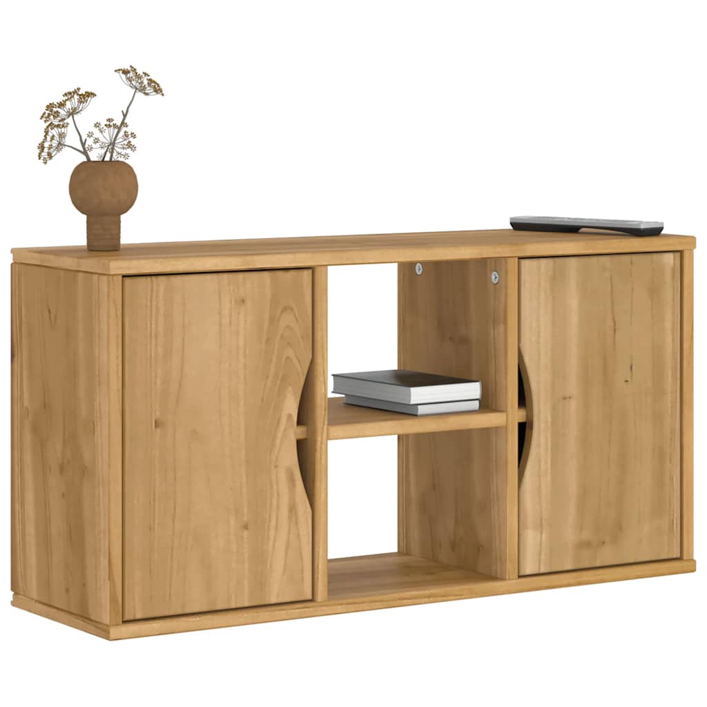 Tv-meubel ODDA 79x24x40 cm massief grenenhout