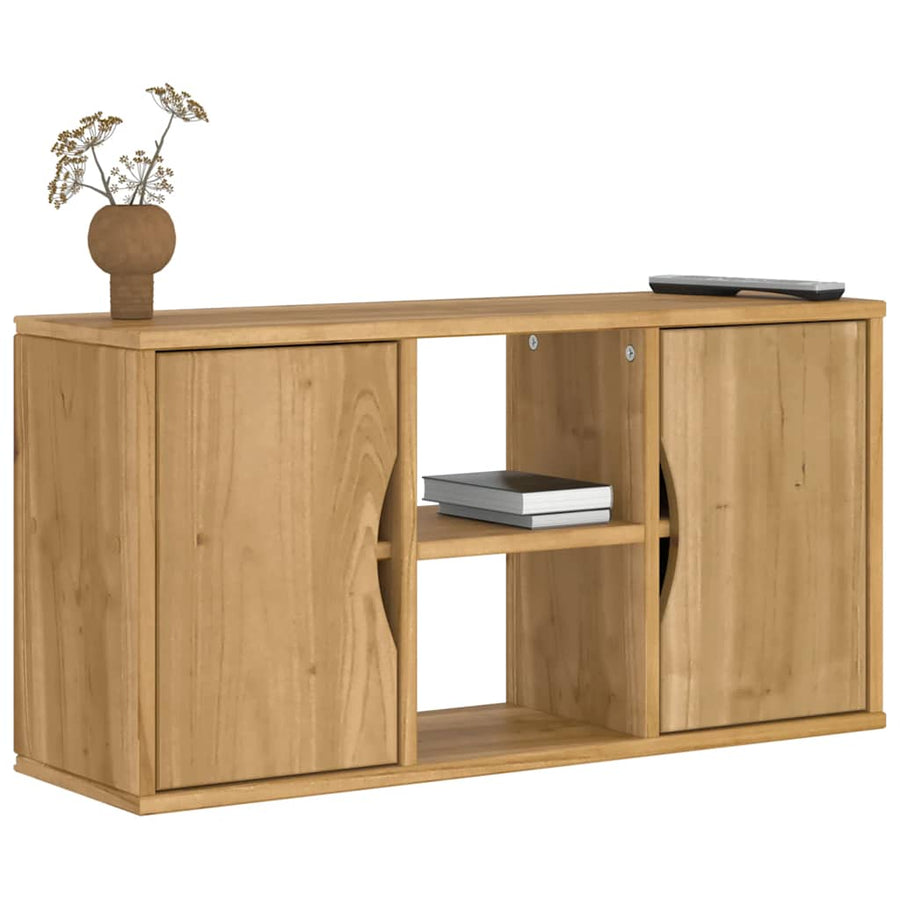 Tv-meubel ODDA 79x24x40 cm massief grenenhout