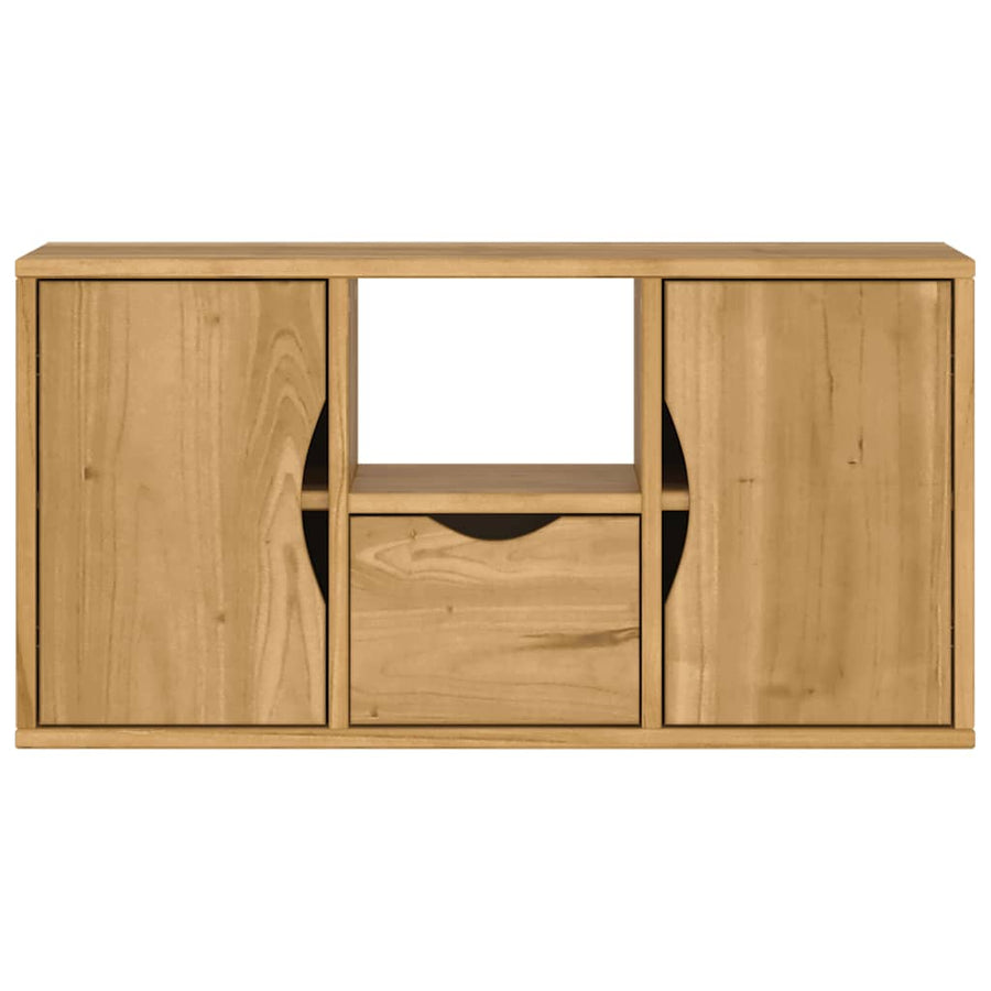 Tv-meubel met lade ODDA 79x24x40 cm massief grenenhout
