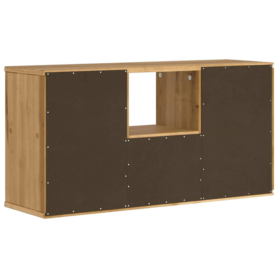 Tv-meubel met lade ODDA 79x24x40 cm massief grenenhout