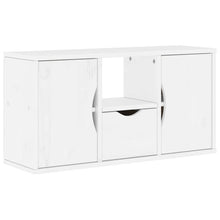 Tv-meubel met lade ODDA 79x24x40 cm massief grenenhout wit