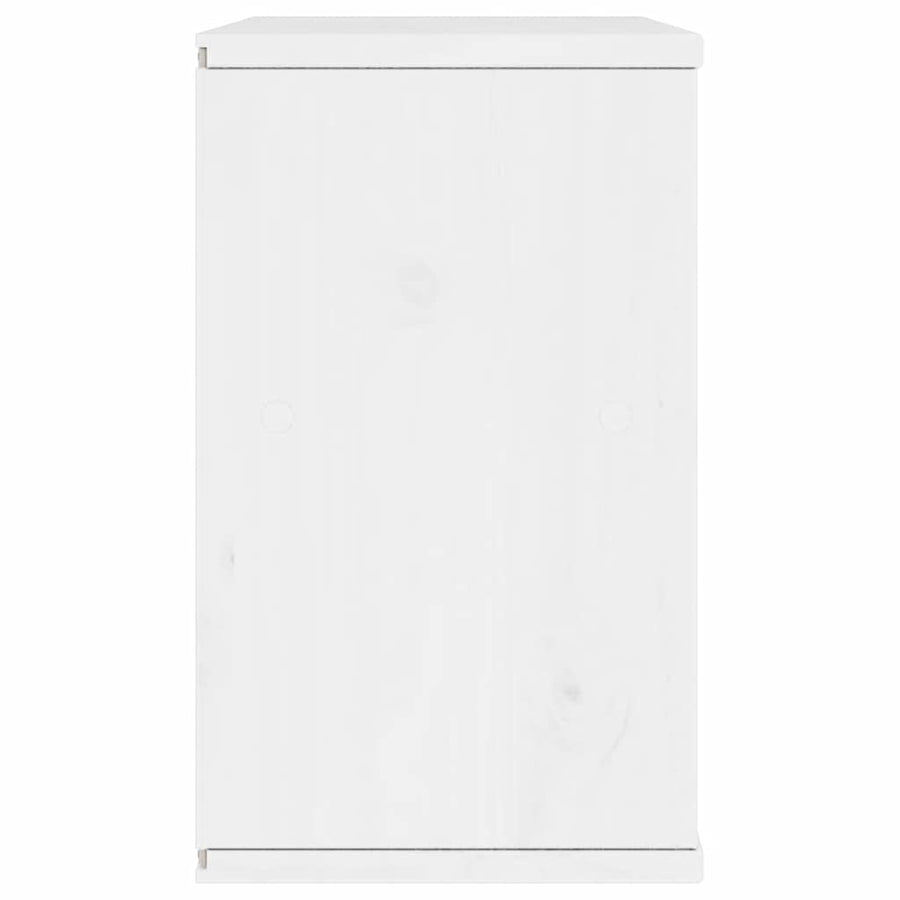 Tv-meubel met lade ODDA 79x24x40 cm massief grenenhout wit