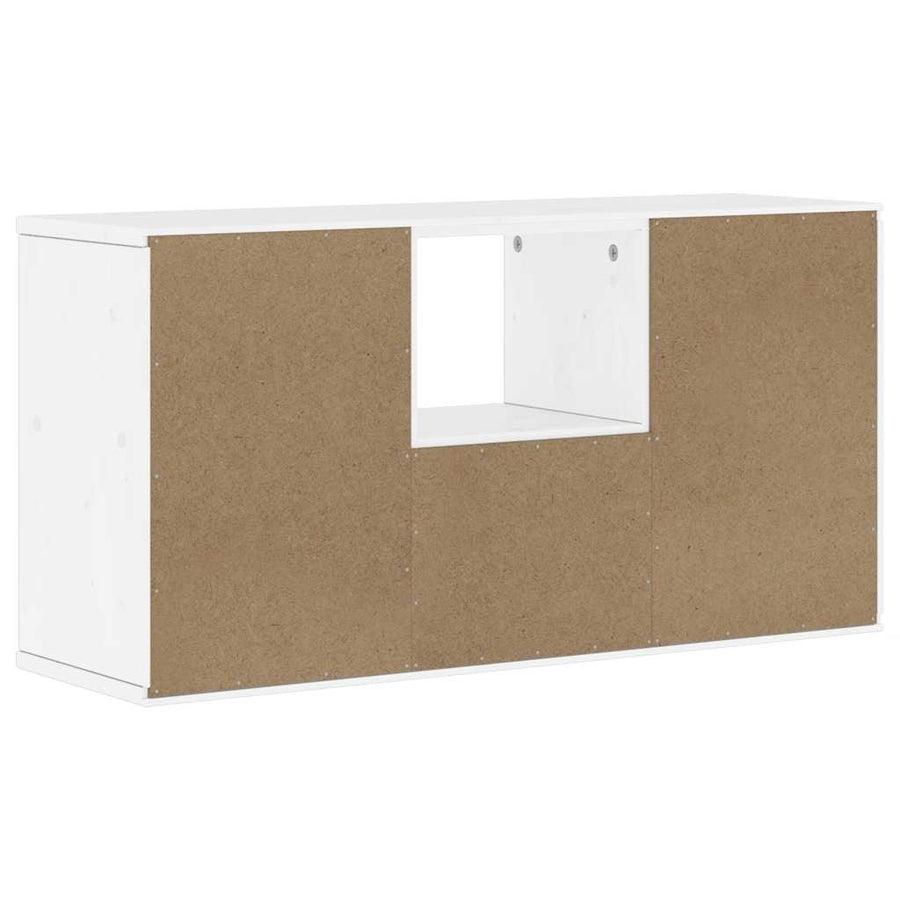 Tv-meubel met lade ODDA 79x24x40 cm massief grenenhout wit