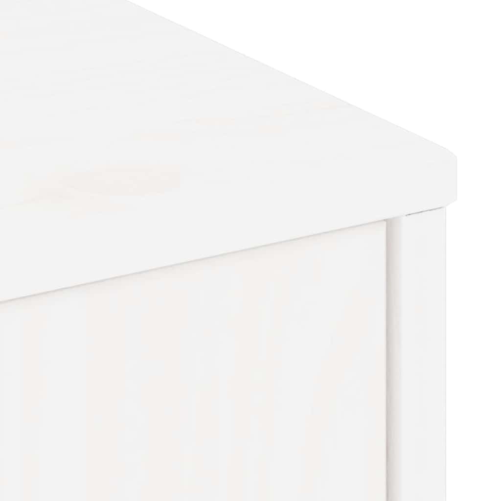 Tv-meubel met lade ODDA 79x24x40 cm massief grenenhout wit