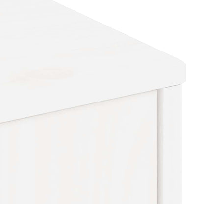 Tv-meubel met lade ODDA 79x24x40 cm massief grenenhout wit