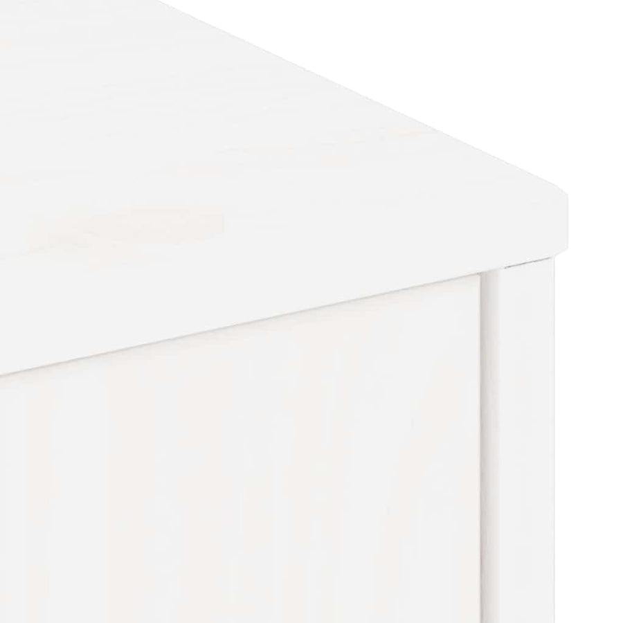 Tv-meubel met lade ODDA 79x24x40 cm massief grenenhout wit
