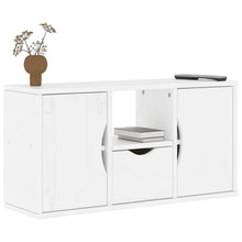 Tv-meubel met lade ODDA 79x24x40 cm massief grenenhout wit