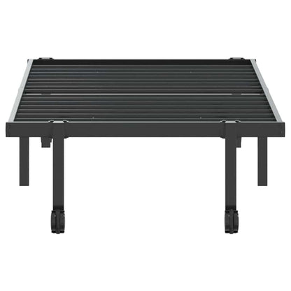 Bedframe zonder matras opvouwbaar 75x190 cm staal zwart