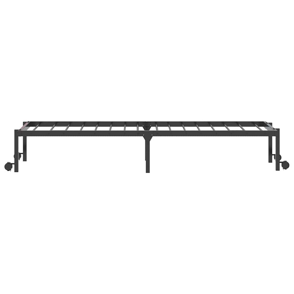 Bedframe zonder matras opvouwbaar 75x190 cm staal zwart