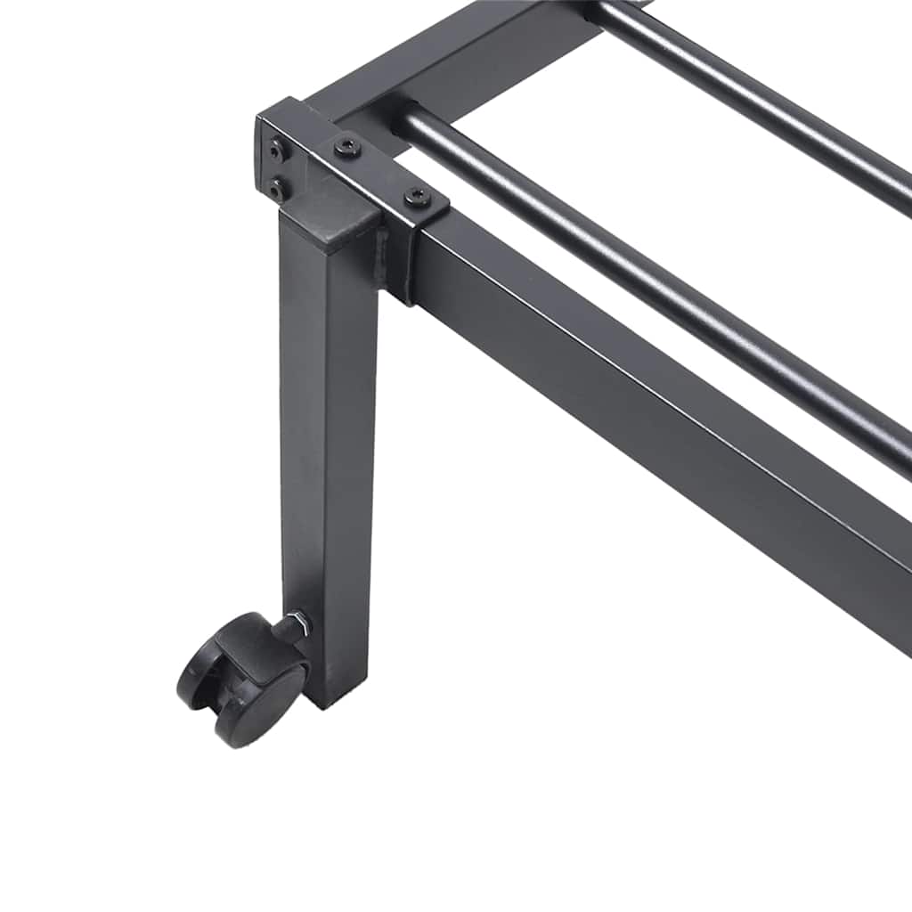 Bedframe zonder matras opvouwbaar 75x190 cm staal zwart
