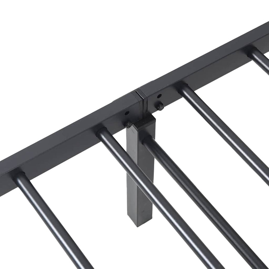 Bedframe zonder matras opvouwbaar 75x190 cm staal zwart
