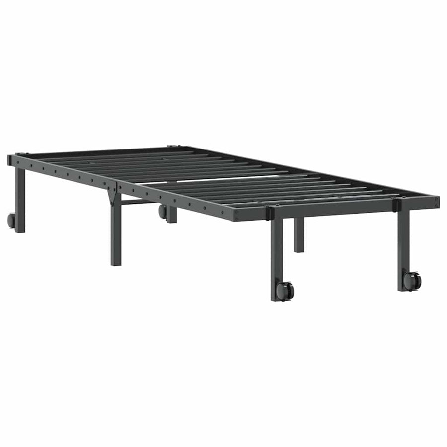 Bedframe zonder matras opvouwbaar 80x200 cm staal zwart