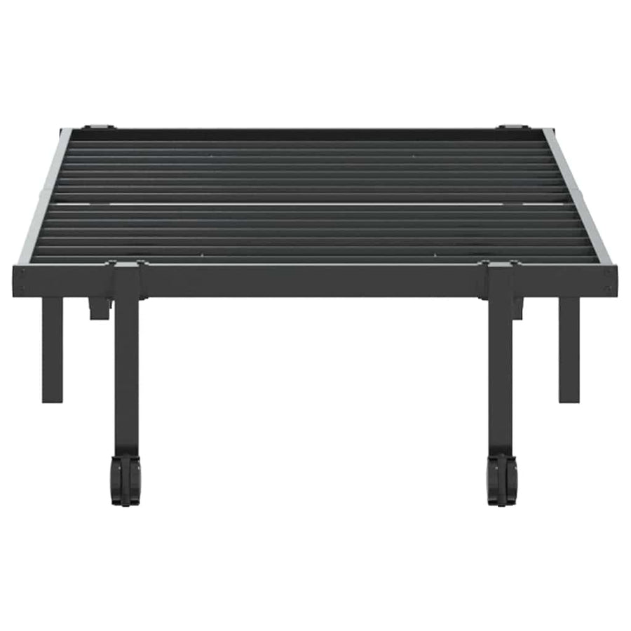 Bedframe zonder matras opvouwbaar 80x200 cm staal zwart