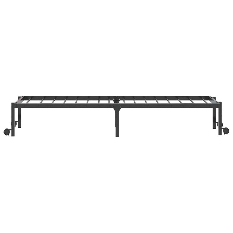Bedframe zonder matras opvouwbaar 80x200 cm staal zwart