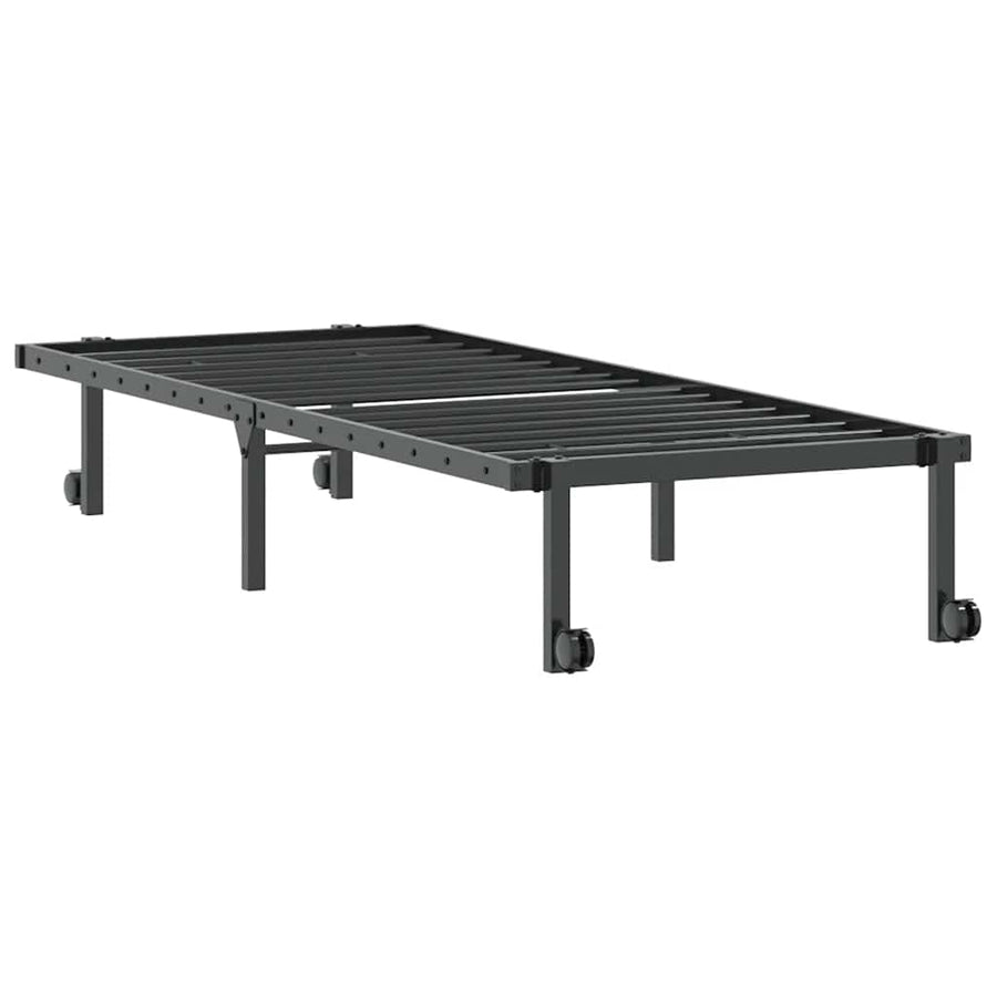 Bedframe zonder matras opvouwbaar 80x200 cm staal zwart