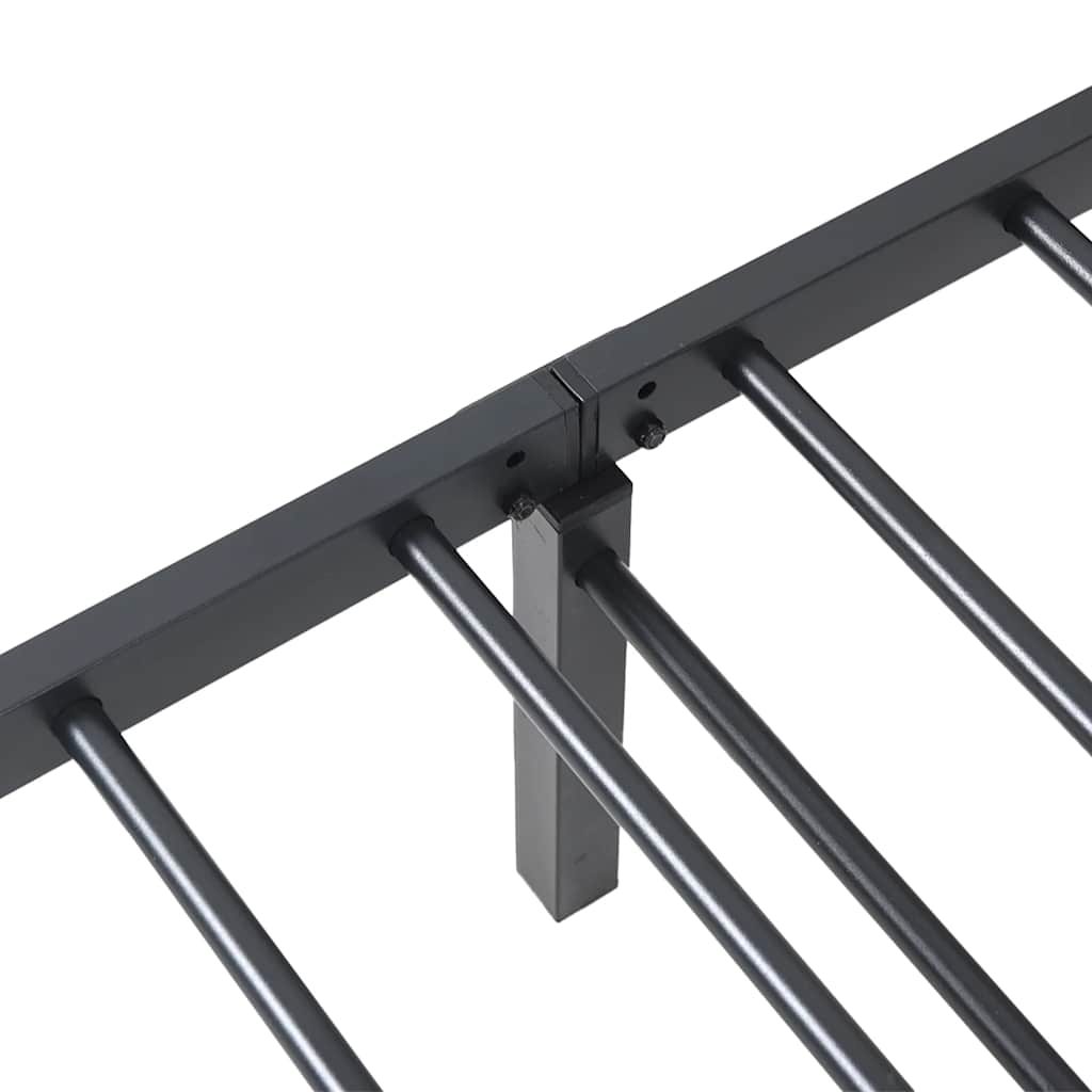 Bedframe zonder matras opvouwbaar 80x200 cm staal zwart