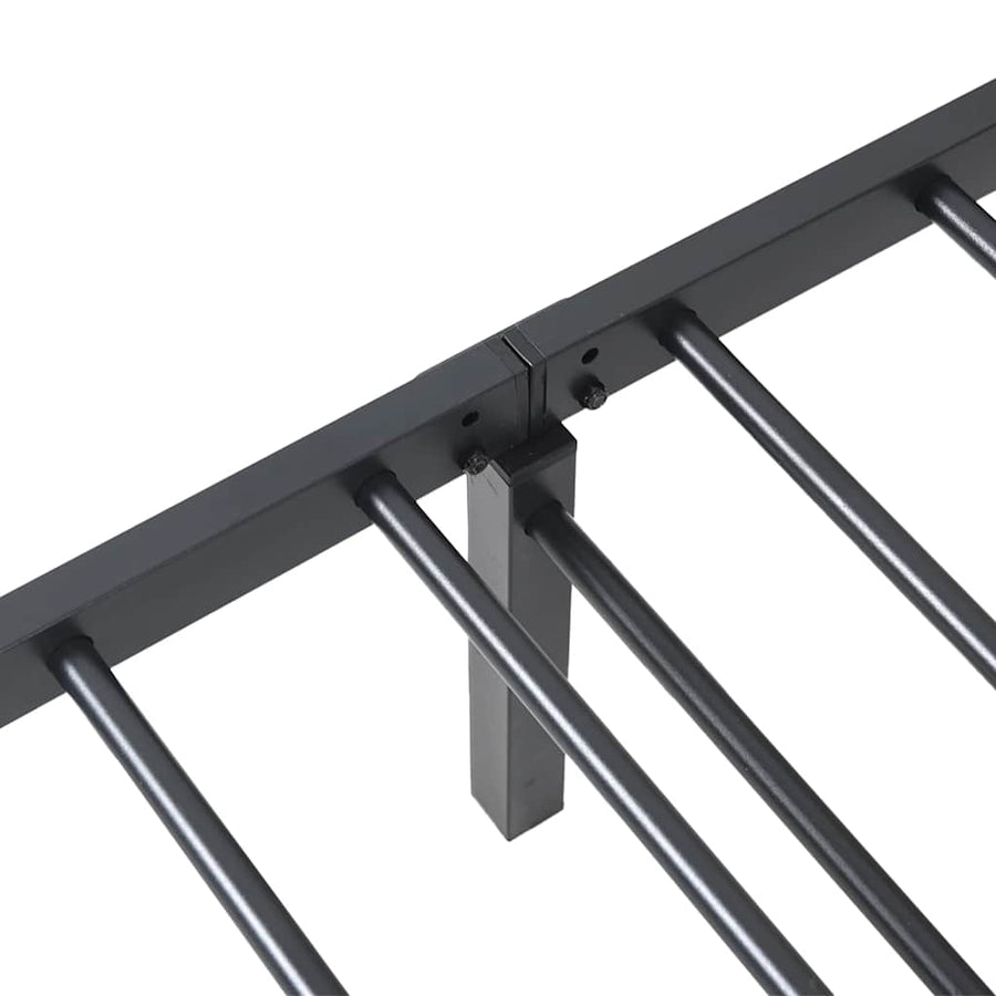 Bedframe zonder matras opvouwbaar 80x200 cm staal zwart