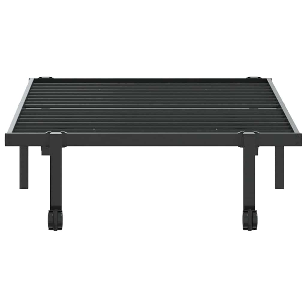 Bedframe zonder matras opvouwbaar 90x190 cm staal zwart