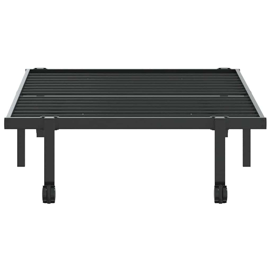 Bedframe zonder matras opvouwbaar 90x190 cm staal zwart