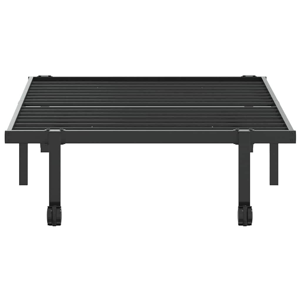 Bedframe zonder matras opvouwbaar 90x200 cm staal zwart