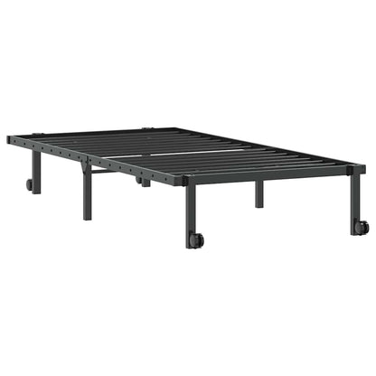 Bedframe zonder matras opvouwbaar 90x200 cm staal zwart