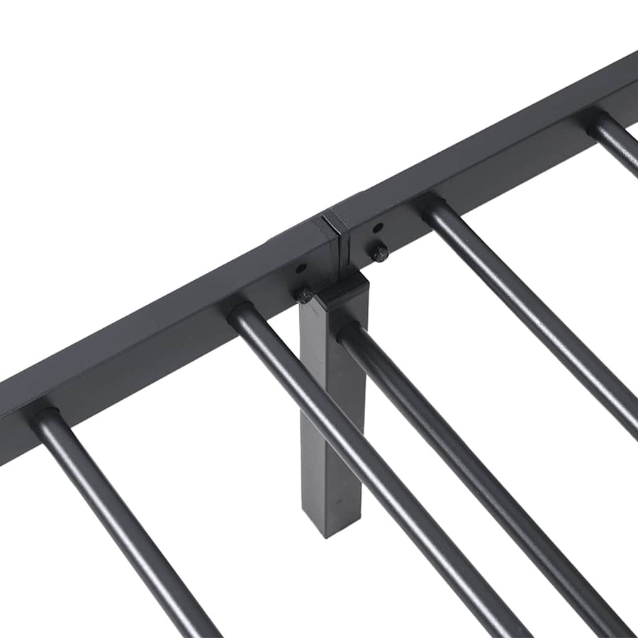 Bedframe zonder matras opvouwbaar 90x200 cm staal zwart