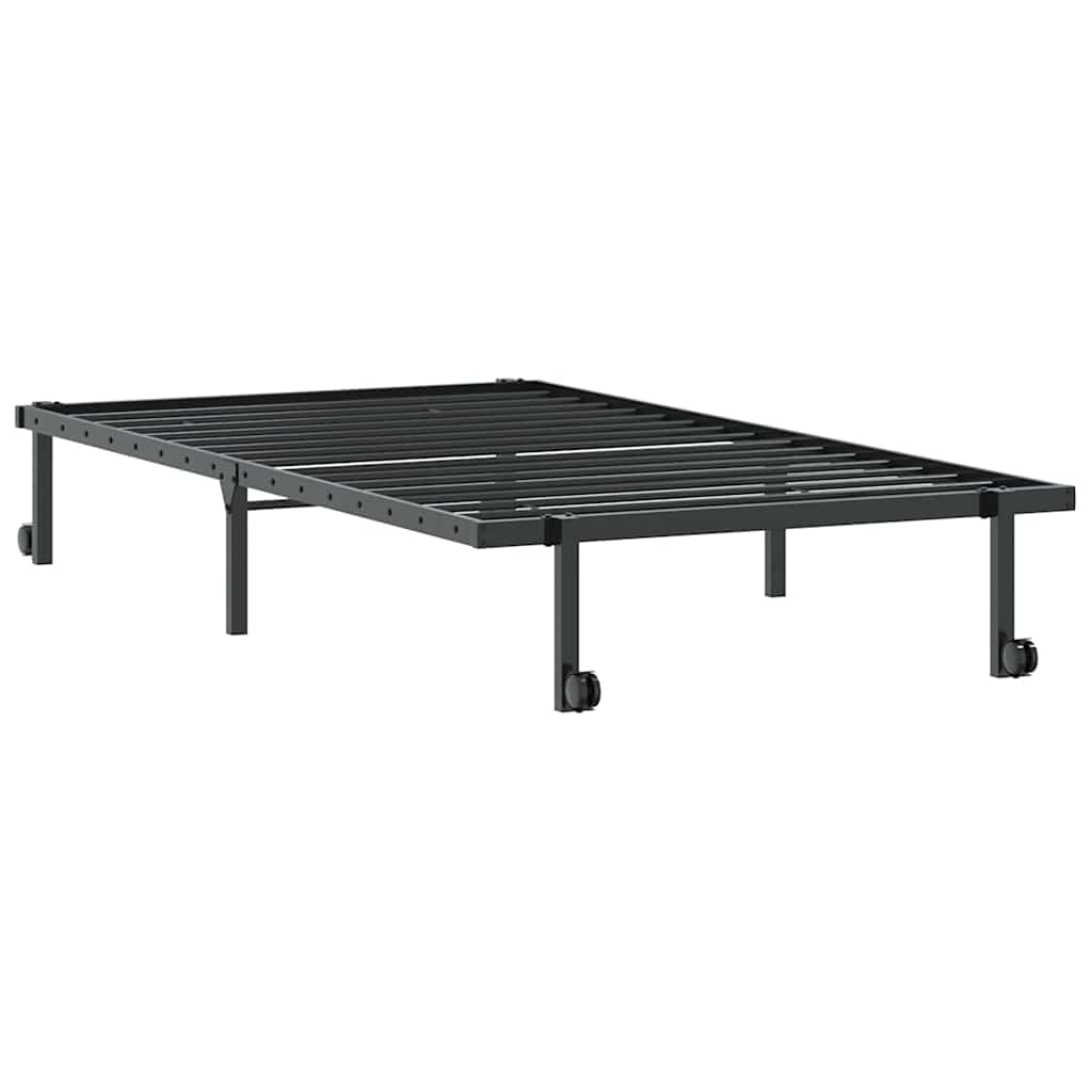 Bedframe zonder matras opvouwbaar 100x190 cm staal zwart