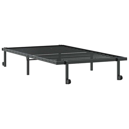 Bedframe zonder matras opvouwbaar 100x190 cm staal zwart