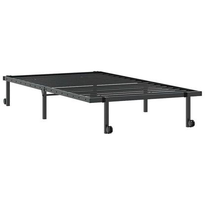 Bedframe zonder matras opvouwbaar 100x200 cm staal zwart