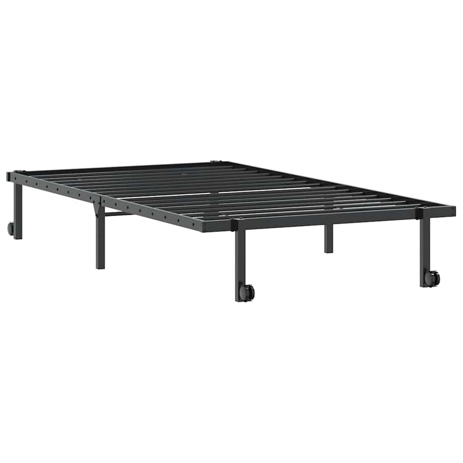 Bedframe zonder matras opvouwbaar 100x200 cm staal zwart