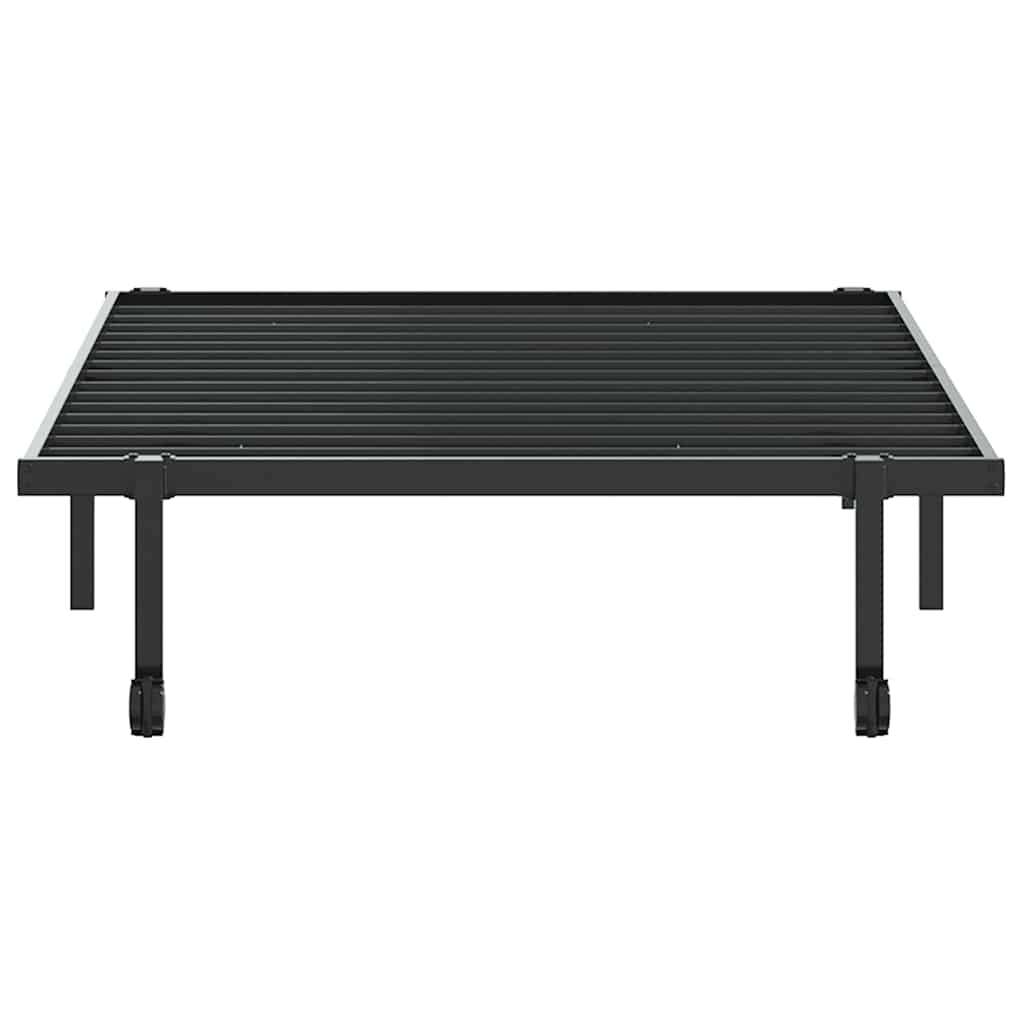 Bedframe zonder matras opvouwbaar 100x200 cm staal zwart