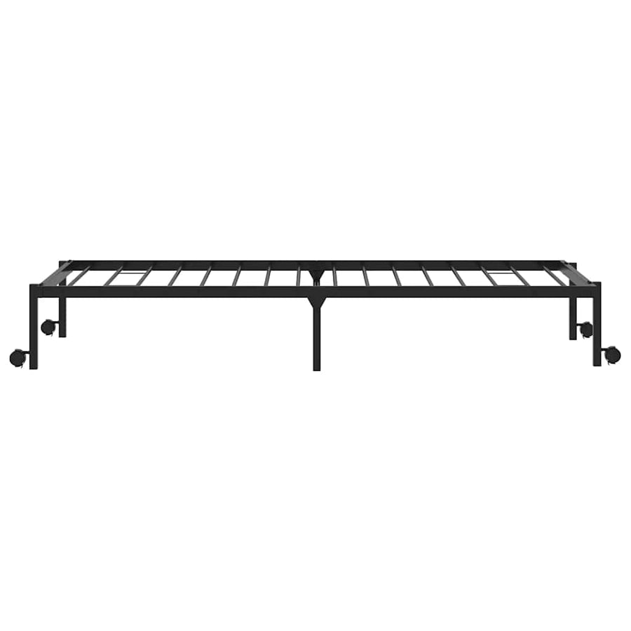 Bedframe zonder matras opvouwbaar 100x200 cm staal zwart
