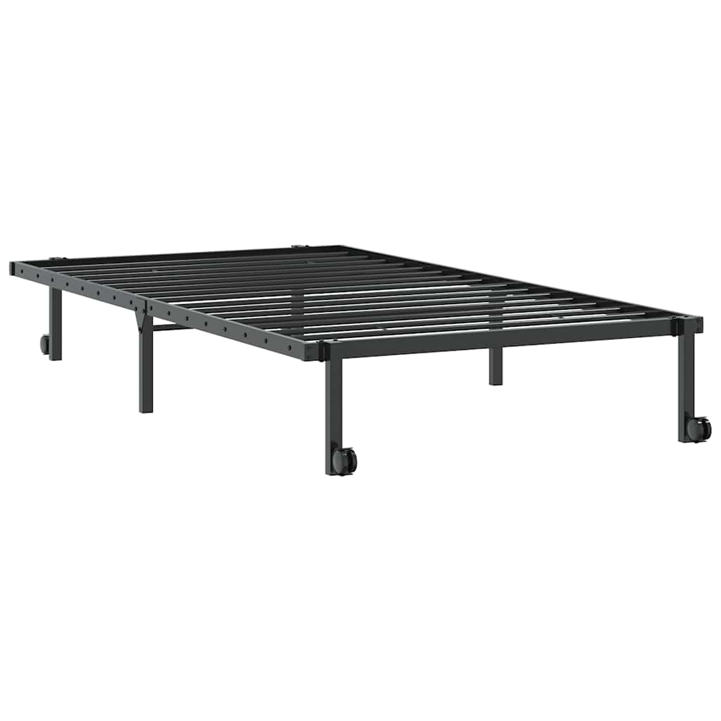 Bedframe zonder matras opvouwbaar 100x200 cm staal zwart