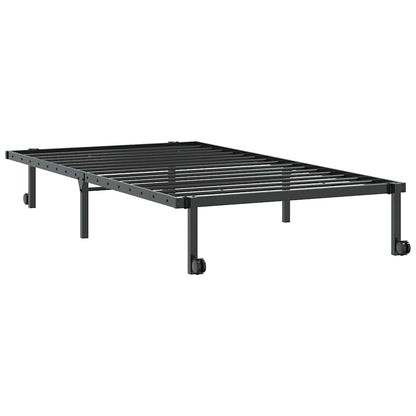 Bedframe zonder matras opvouwbaar 100x200 cm staal zwart