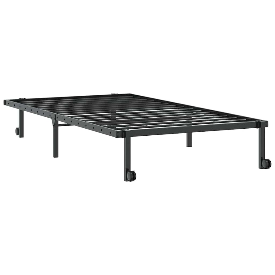 Bedframe zonder matras opvouwbaar 100x200 cm staal zwart