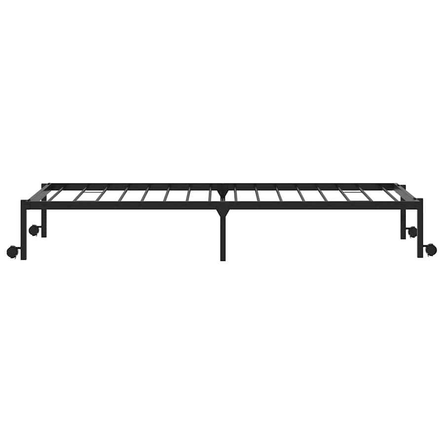 Bedframe zonder matras opvouwbaar 107x203 cm staal zwart