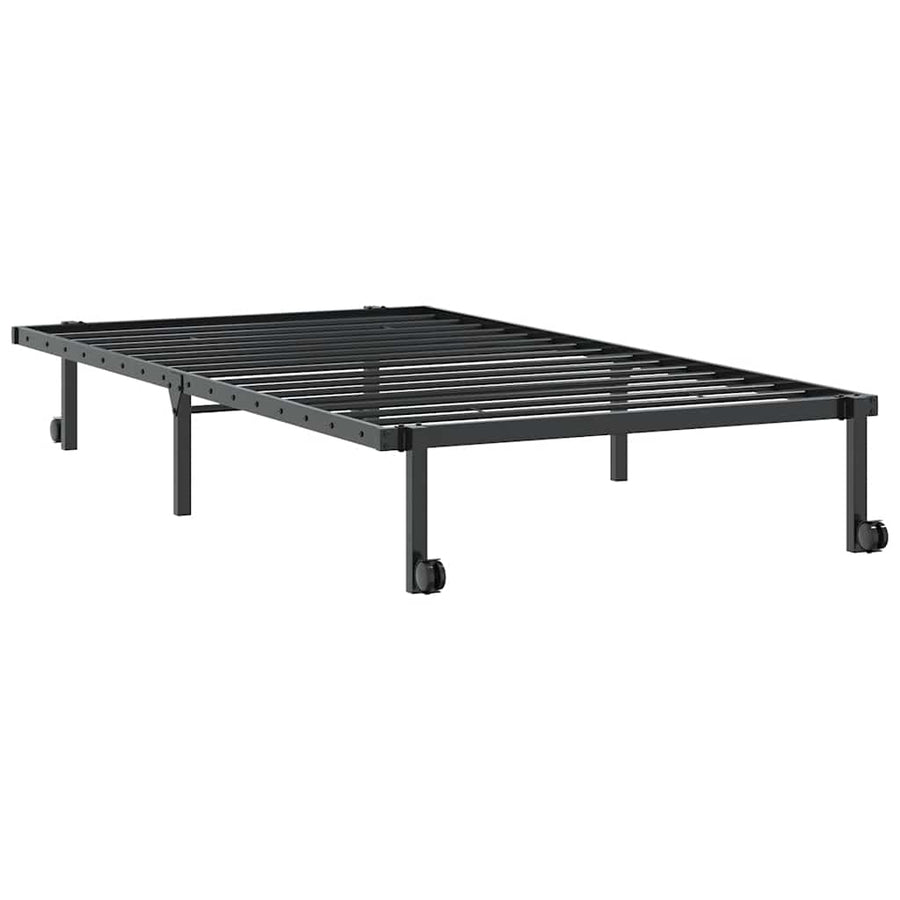 Bedframe zonder matras opvouwbaar 107x203 cm staal zwart