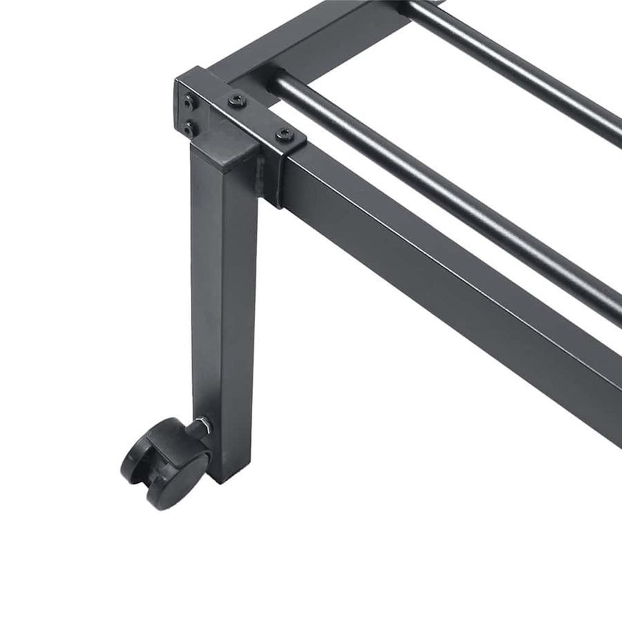 Bedframe zonder matras opvouwbaar 107x203 cm staal zwart