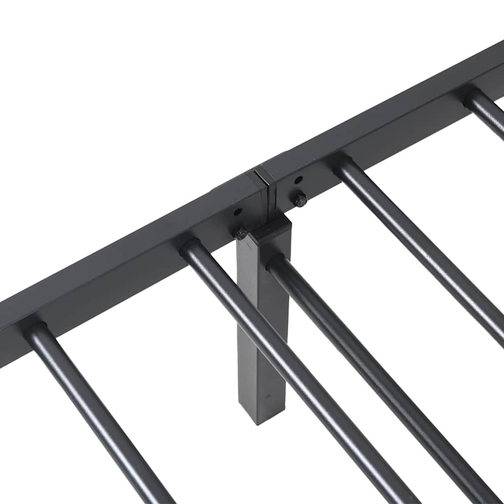 Bedframe zonder matras opvouwbaar 107x203 cm staal zwart