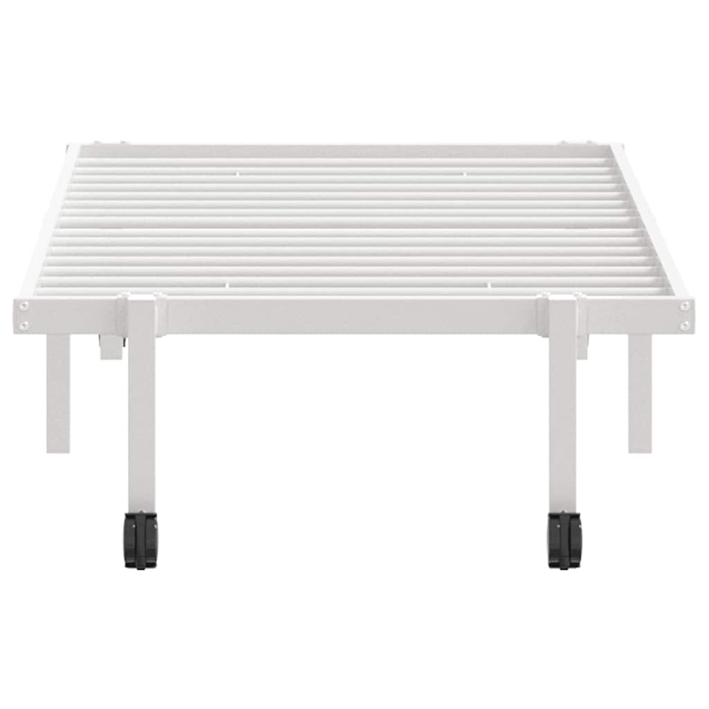 Bedframe zonder matras opvouwbaar 75x190 cm staal wit