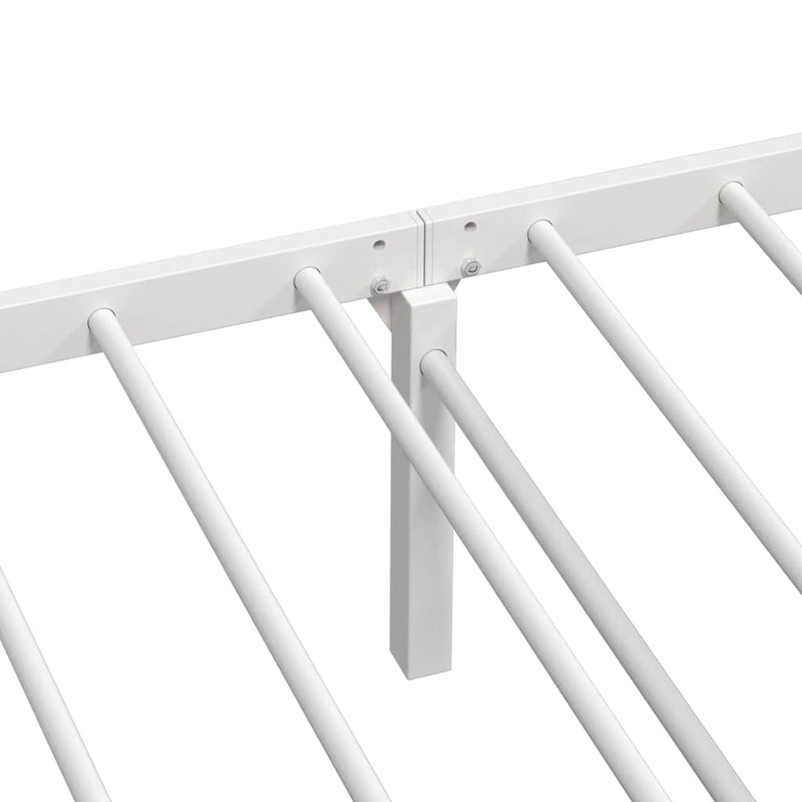 Bedframe zonder matras opvouwbaar 75x190 cm staal wit