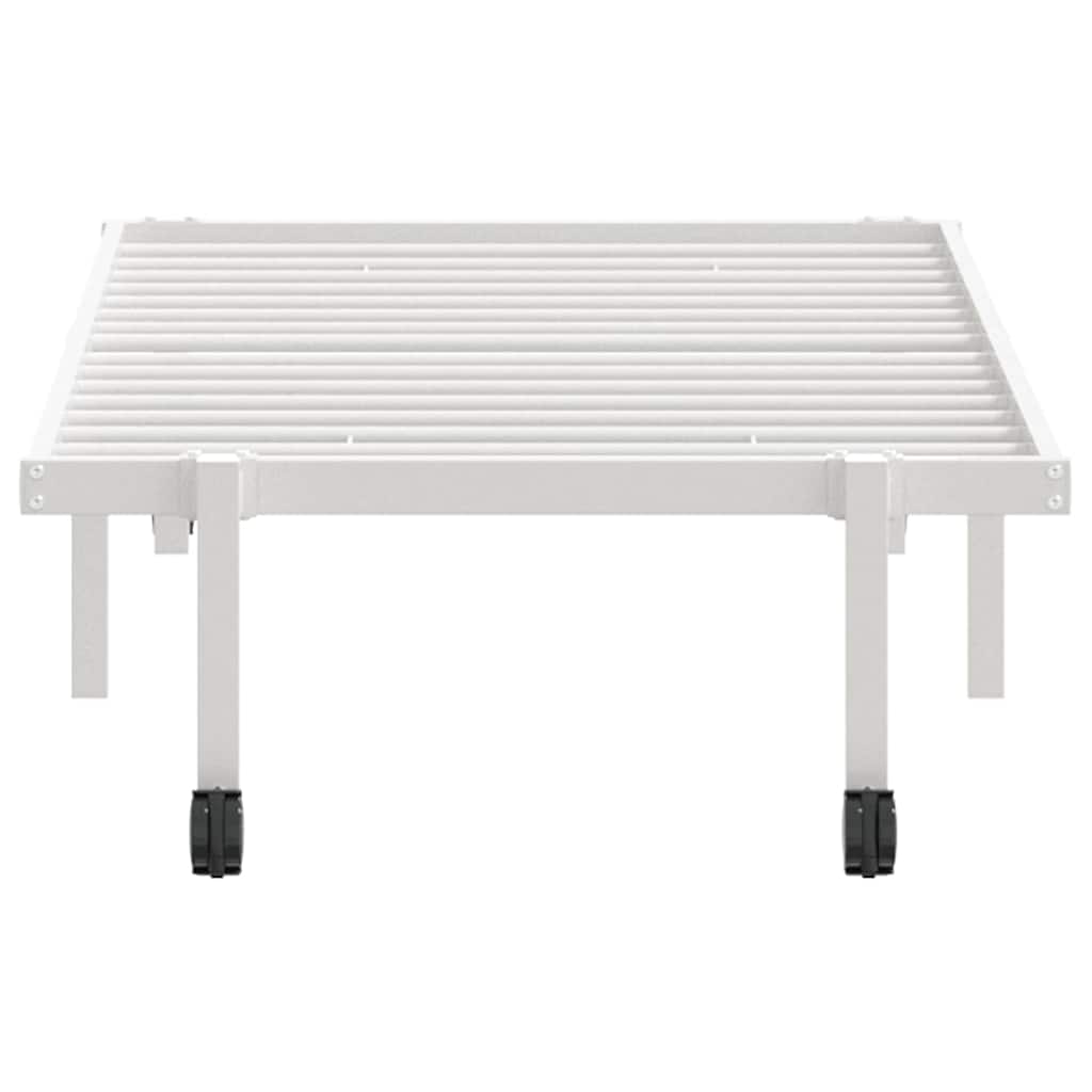 Bedframe zonder matras opvouwbaar 80x200 cm staal wit