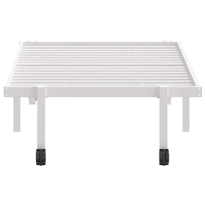 Bedframe zonder matras opvouwbaar 80x200 cm staal wit