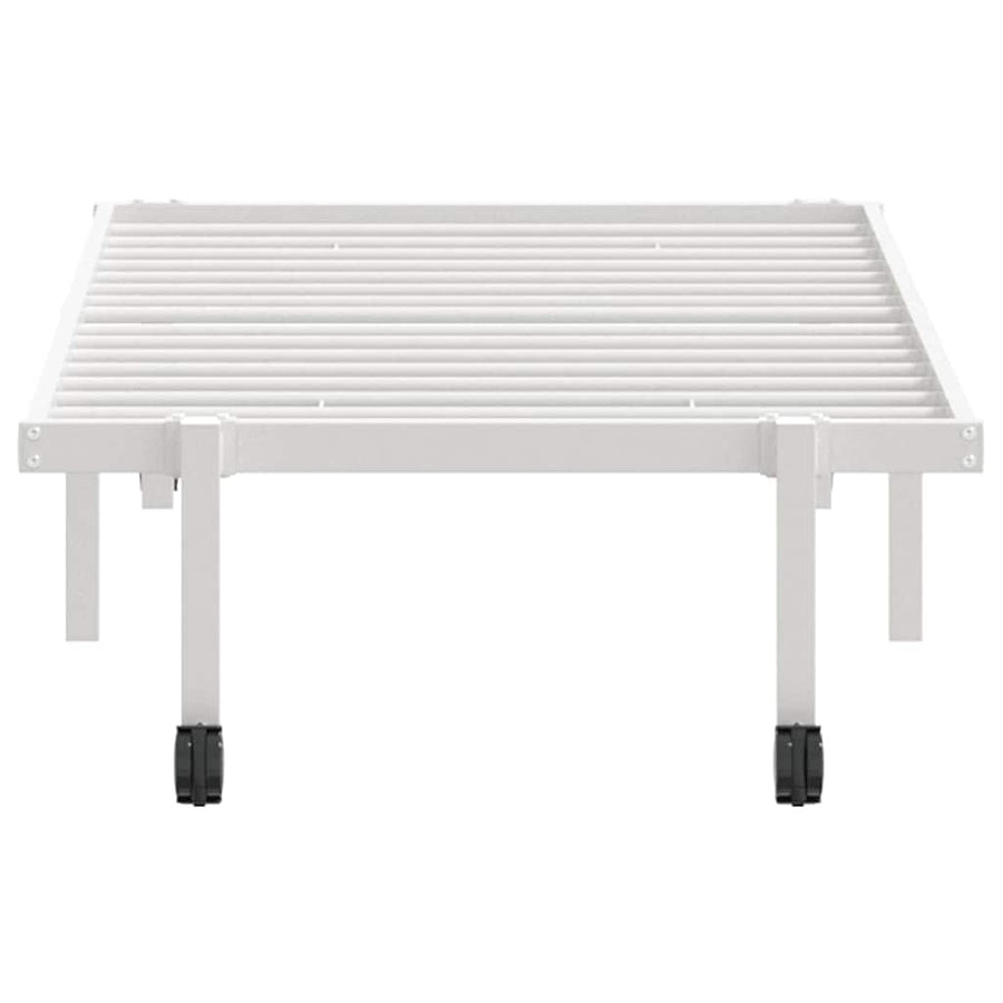 Bedframe zonder matras opvouwbaar 80x200 cm staal wit