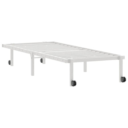 Bedframe zonder matras opvouwbaar 80x200 cm staal wit