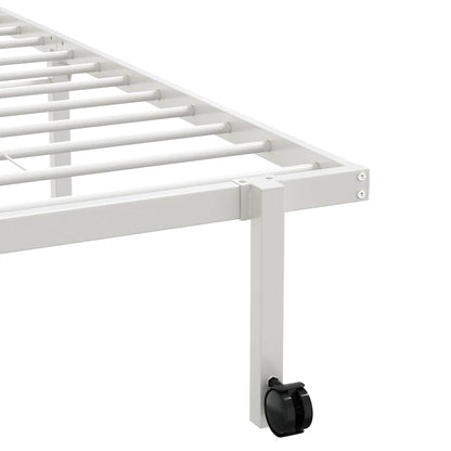 Bedframe zonder matras opvouwbaar 80x200 cm staal wit